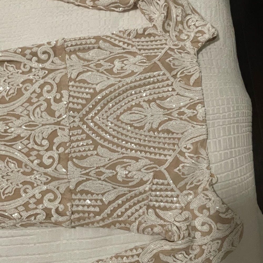 Windsor off the Shoulder sequence dress. Size M